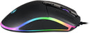 Dragonwar G21 7000dpi ergonomische und anpassbare RGB-Gaming-Maus mit 7 Tasten - Schwarz