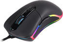 Dragonwar G21 7000dpi ergonomische und anpassbare RGB-Gaming-Maus mit 7 Tasten - Schwarz