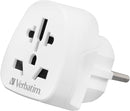 Verbatim World to Europe Travel Adapter Plug - weiß - WTEU-01