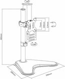 Reflecta FLEXO 32-1010 (Tisch, 32"), Monitor-Halterung, Schwarz