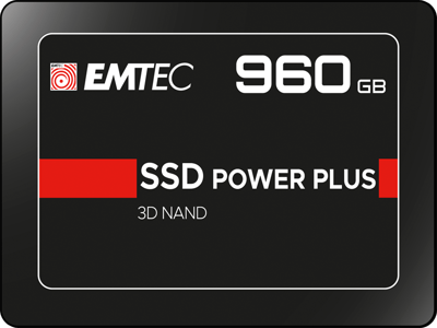 EMTEC 3D NAND Phison 960 GB schwarz Interne SSD-Festplatte (intern SATAIII 6 GB/s, 2,5 Zoll (6.3cm))