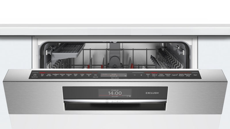 BOSCH Serie 8 SMI8YBS01D Einbau-Geschirrspüler integriert 60 cm (B, Vario-Besteckkorb, 13 Maßgedecke, 43 dB, AquaStop, Home Connect)