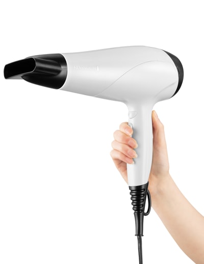 REMINGTON D3194 Ionic Dry 2200 Grau Haartrockner (2.200 Watt, Ionenpflege, 3 Heiz- und 2 Gebläsestufen, Keramik-Ring, Abkühlstufe, Stylingsdüse, Aufhängeöse, grau)