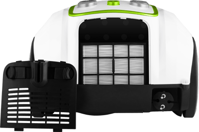 ECG VP S3010 Bodenstaubsauger (700 W, 7,5 m Aktionsradius, HEPA-Filterklasse 11, Universelle Bodendüse mit ausziehbarer Bürste, Mini-PET-Turbobürste, Staubfüllanzeige)