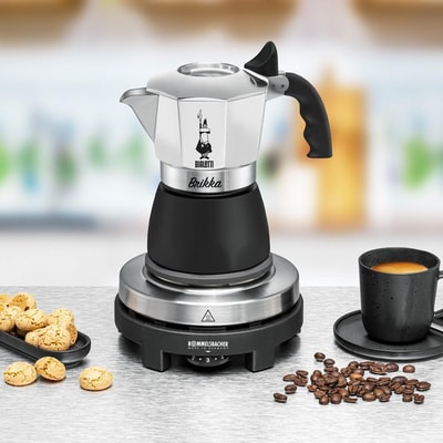 ROMMELSBACHER RK505/K Espresso Geschenkset (Elektrische Kochplatte, Bialetti Mokka Kanne)
