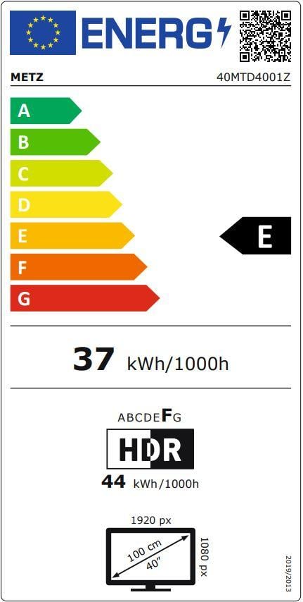 METZ BLUE 40MTD4001Z.H LED TV (39,5 Zoll (100 cm), Full HD, HDR, Smart TV, Google TV)