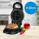 PowerXL Waffeleisen Waffle Star 18 cm (Extra tiefes Waffeleisen gefüllte Waffeln, Durchmesser 18 cm, Antihaft-Beschichtung, Anti-Tropf-Rinne, LED-Anzeige, max. 1.090 Watt, Farbe Schwarz)