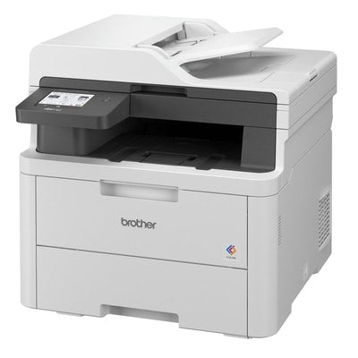 BROTHER MFC-L3740CDWE Multifunktionsdrucker, Weiß (LED-Drucker, 4-in-1, WLAN, LAN, USB, Apple AirPrint, Mopria, Brother Mobile Connect Android, Duplex, A4)