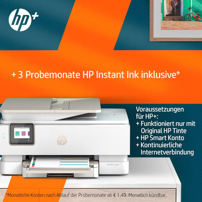 HP Envy Inspire 7920e Multifunktionsdrucker (Tintenstrahldrucker, 3-in-1, Scanner, Kopierer, Foto, WLAN, USB, Bluetooth, Airprint, Duplex, A4, Farbdruck, Instant Ink)