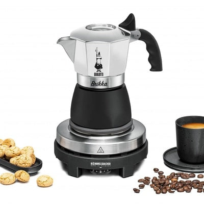 ROMMELSBACHER RK505/K Espresso Geschenkset (Elektrische Kochplatte, Bialetti Mokka Kanne)