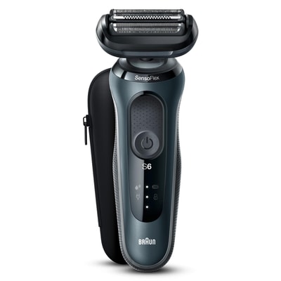 BRAUN Herrenrasierer Series 6 61-N1000s (Beweglicher SensoFlex-Scherkopf, SensoFoil-Klingen, Akkubetrieb, 100% wasserdicht, für Nass- und Trockenrasur geeignet, kompatibel mit EasyClick-System, Reise-Etui, Netzteil 100 V bis 240 V, Reinigungsbürste)