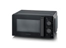 SEVERIN MW 9587 Mikrowelle (20 Liter, 800 Watt max. Mikrowellenleistung, 6 Leistungsstufen, innovativer, flacher Glasboden mit Mikrowellenreflektor, ohne Drehteller, Timer, Matt Schwarz)