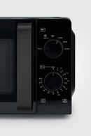 SEVERIN MW 9587 Mikrowelle (20 Liter, 800 Watt max. Mikrowellenleistung, 6 Leistungsstufen, innovativer, flacher Glasboden mit Mikrowellenreflektor, ohne Drehteller, Timer, Matt Schwarz)