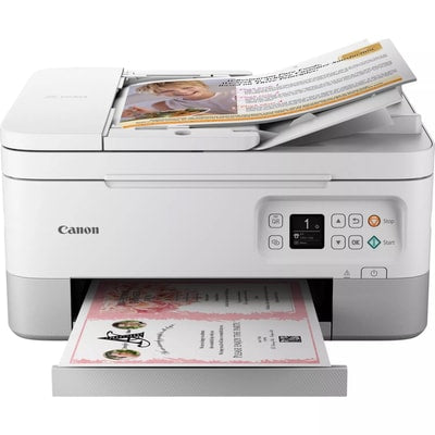 CANON PIXMA TS7451i, 3-in-1 WLAN-Farb-Multifunktionssystem, Weiß (Drucken, Kopieren, Scannen)