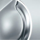 GRAEF CHEF´S LINE Master M 90 Allesschneider (Freitragend, Vollmetall, Glasbodenplatte, kippbar um 30°, Vollstahlmesser aus Edelstahl mit Hohlschliff, Ø 170 mm, 170 Watt, inkl. Restehalter, Farbe silber, made in Germany)