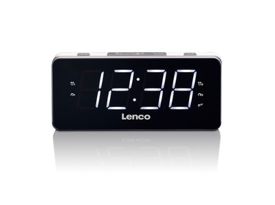 LENCO CR-18 weiß Radiowecker (Snoozer, Sleep Timer)